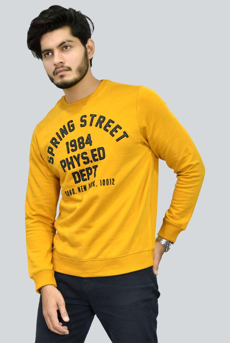 Shop Trendy: Yellow Printed Sweatshirt for Men – IndusRobe