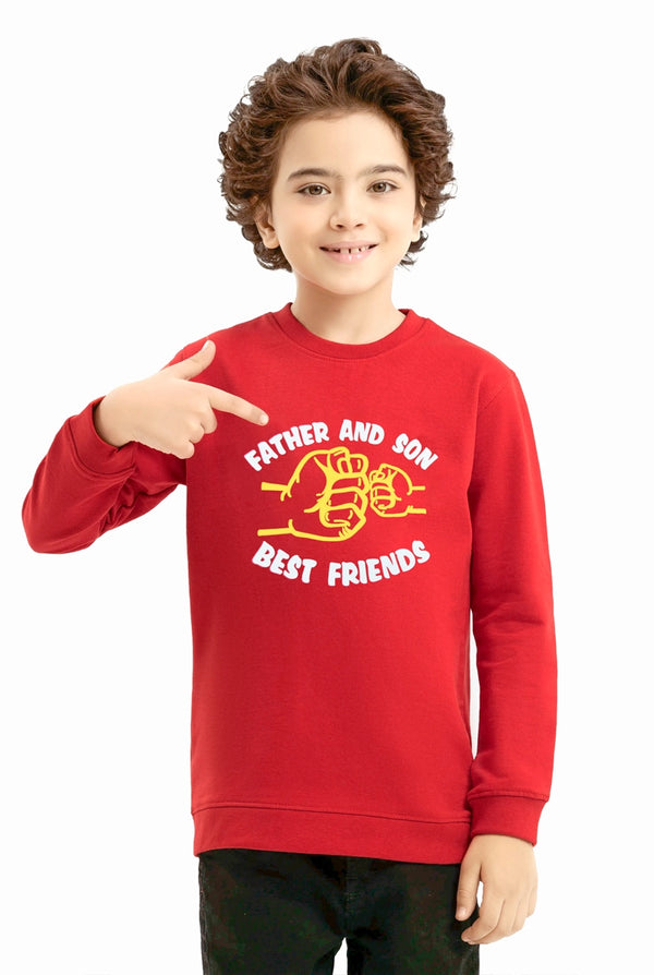 Father & Son Best Friends Boy's Sweatshirt | Designed for Relationship, Built for Comfort | IndusRobe