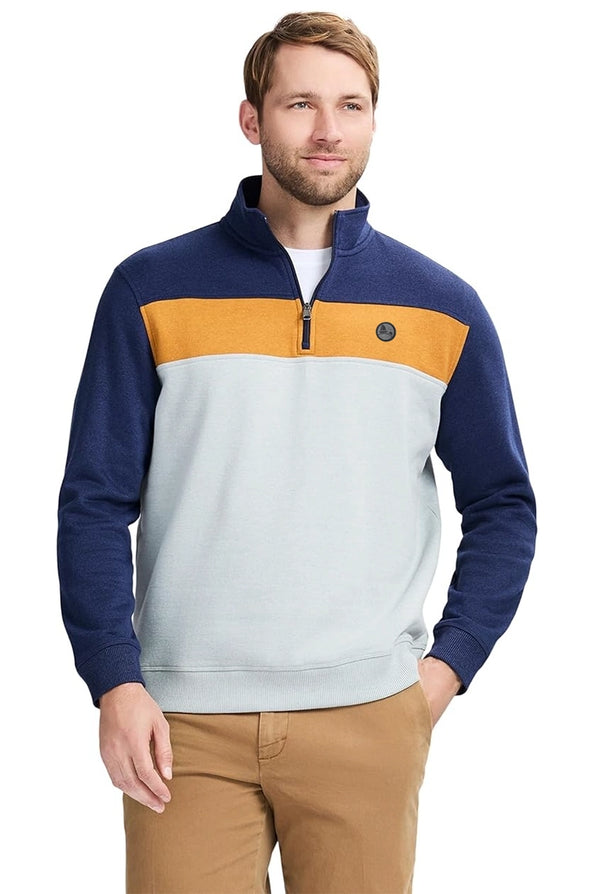 Indusrobe Premium Fleece Quater Zipper Sweatshirt - Gray & Multicolor