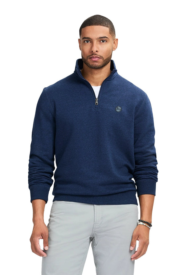 Premium Dark Blue Quarter Zipper Fleece Sweatshirt in Pakistan | Indusrobe