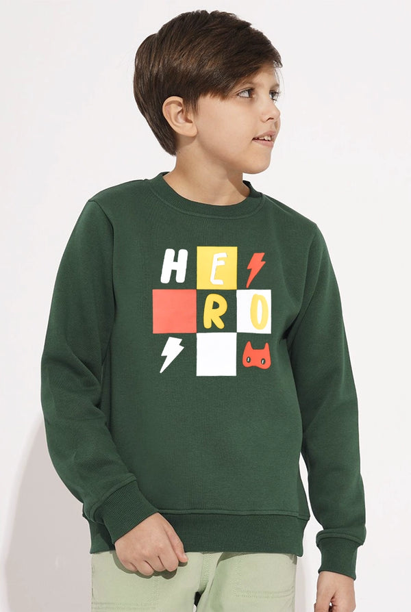 Boys' Hero Printed Sweatshirt | Unbox Imagination | IndusRobe