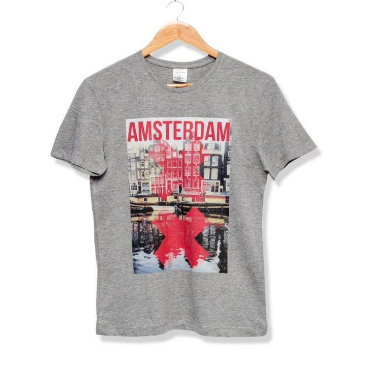 Amsterdam grey t-shirt for men (IRTSM grey) - IndusRobe