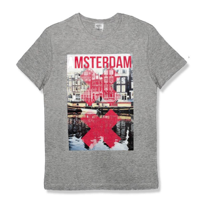 Amsterdam grey t-shirt for men (IRTSM grey) - IndusRobe