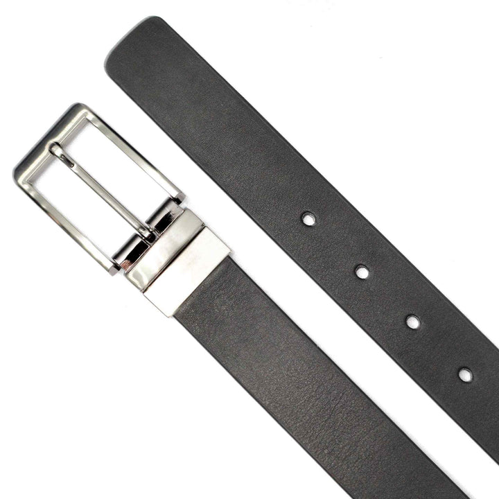 Black & Brown Double Side Leather Belt For Men - IndusRobe