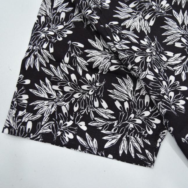 Black Floral Print Casual Shirt for Men - IndusRobe