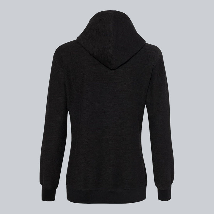 Black French Terry Fabric Hoodie for Women - IndusRobe