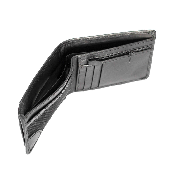 Black Leather Pocket Wallet for Men - IndusRobe