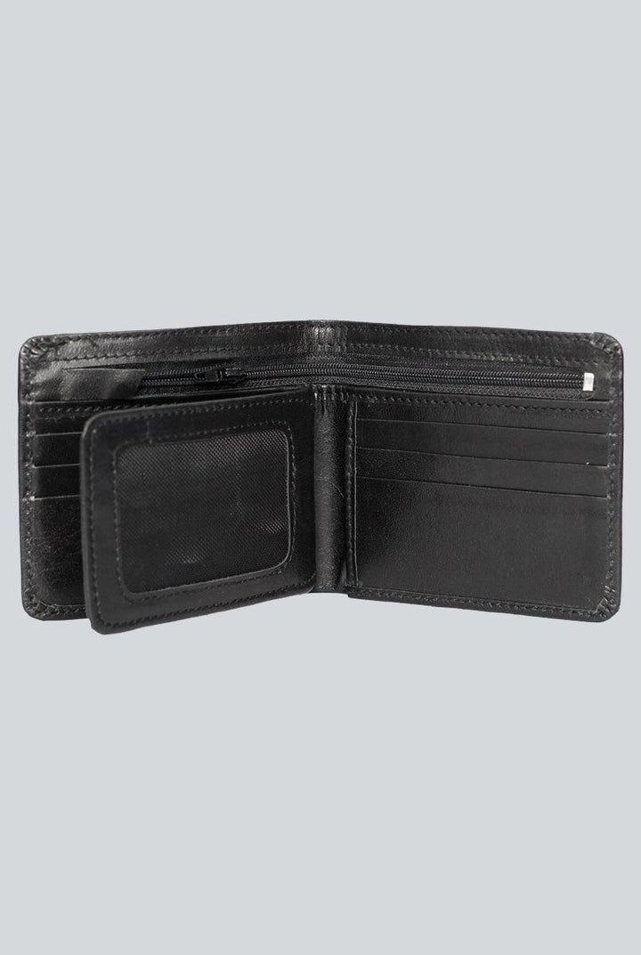 Black Leather Pocket Wallet for Men