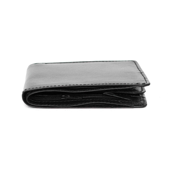 Black Leather Pocket Wallet for Men - IndusRobe