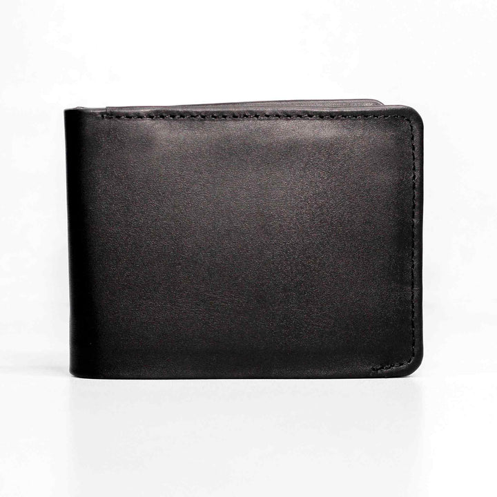 Black Leather Pocket Wallet - IndusRobe