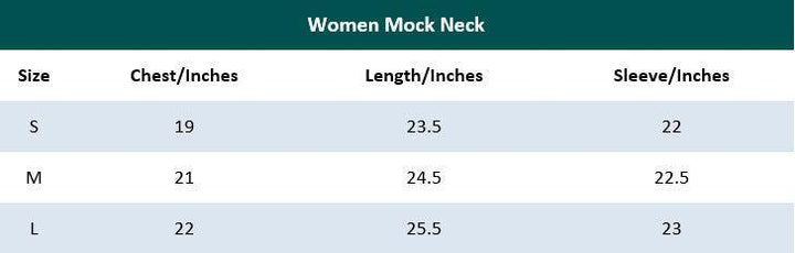 Black Mock Neck for Women (Fleece)