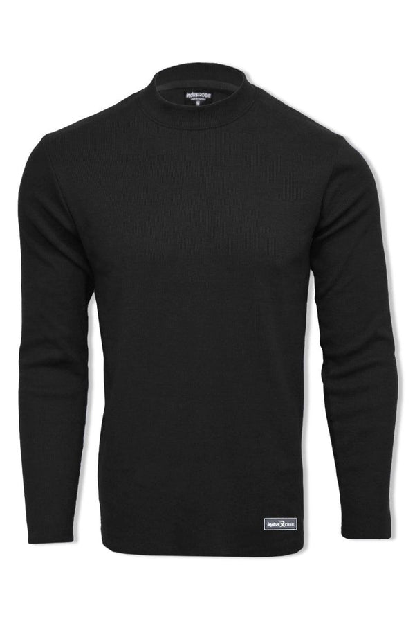 Black Mock Neck Sweatshirt for Men