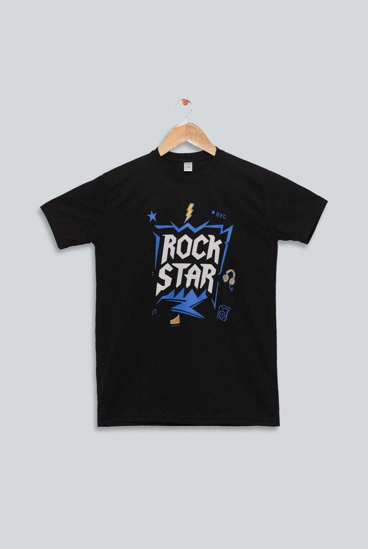 Rock Star Black T-shirt for Boys