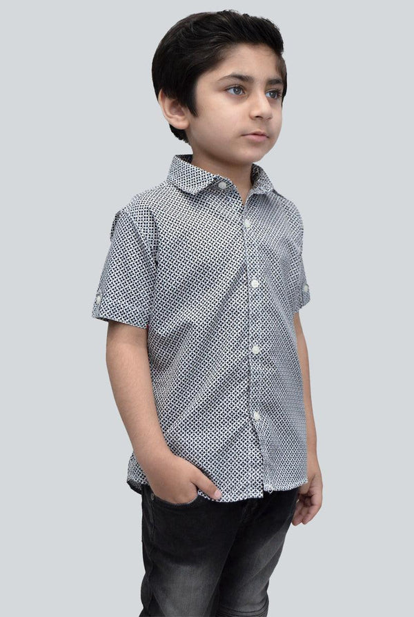 Black square casual shirt for kids