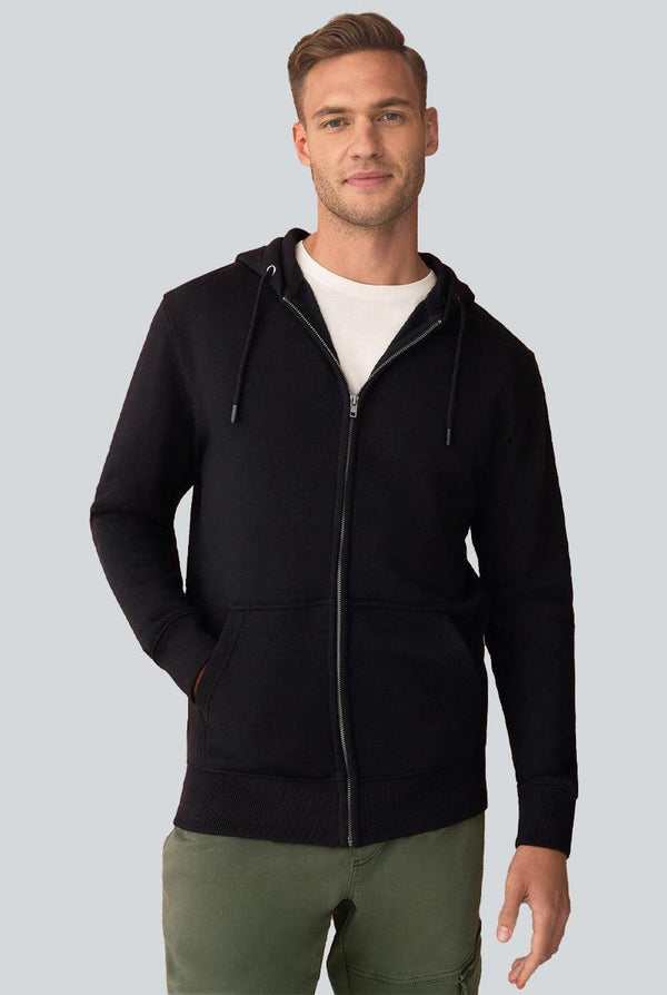black zipper hoodie for men