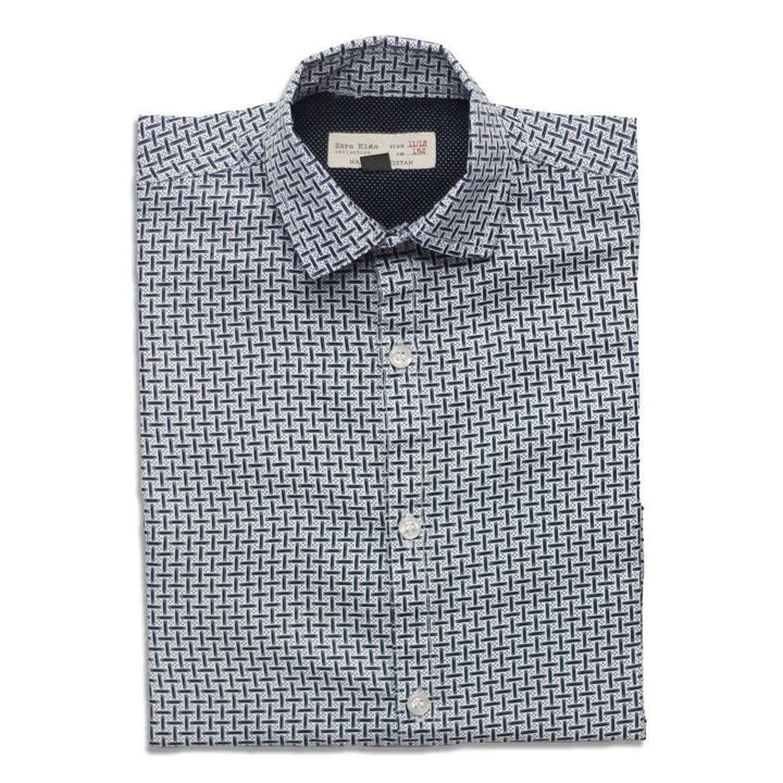 Blue line style casual shirt for kids
