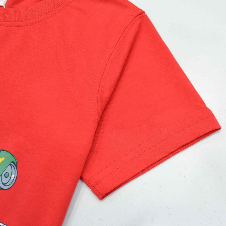 Red Printed T-Shirt for Boys - IndusRobe