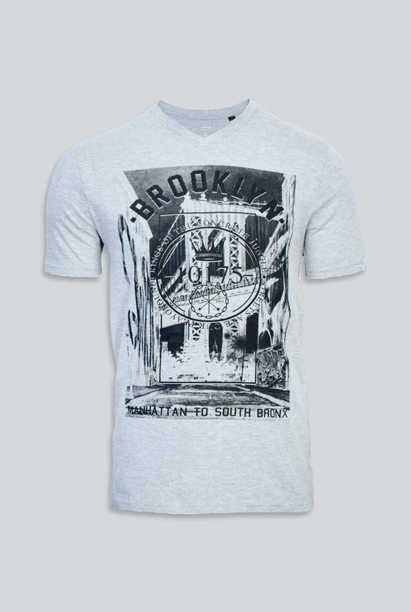 Brooklyn grey t-shirt for men (IRTSM Grey)