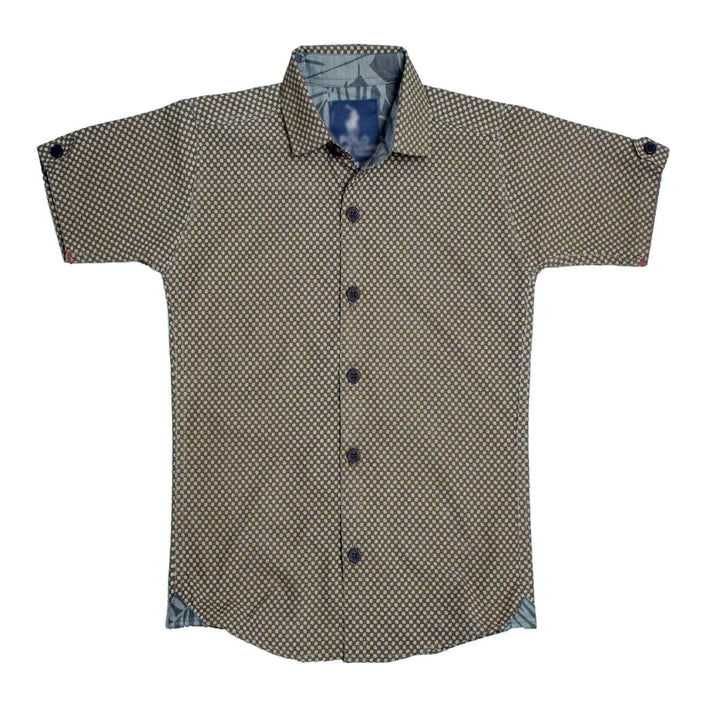 Brown Check Casual Shirt for kids (IRCSK Brown) - IndusRobe