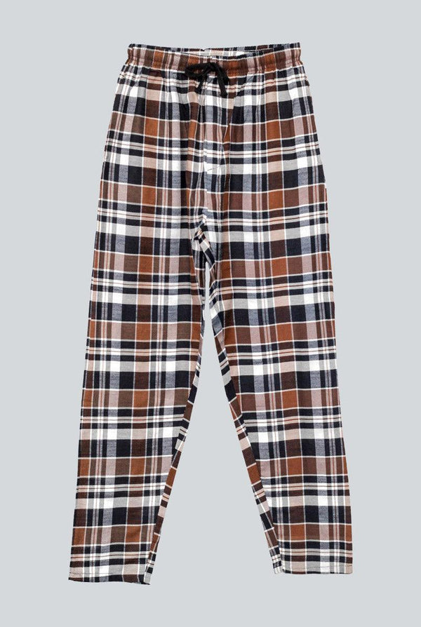 Chocolate Brown Check Trouser for Men