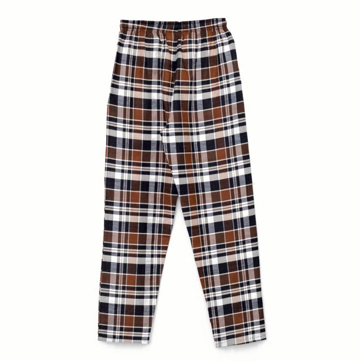 Chocolate Brown Check Trouser for Men - IndusRobe