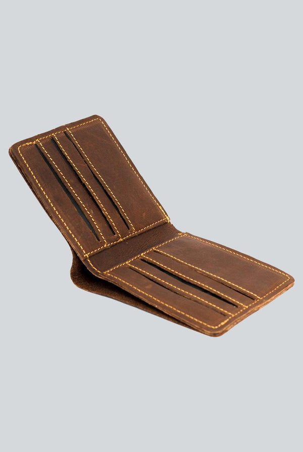 Brown Leather Pocket Wallet for Men
