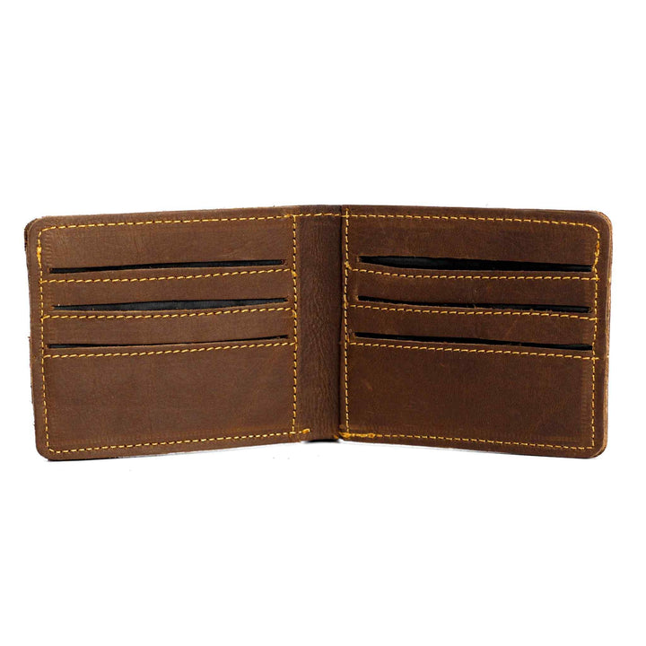 Brown Leather Pocket Wallet for Men - IndusRobe