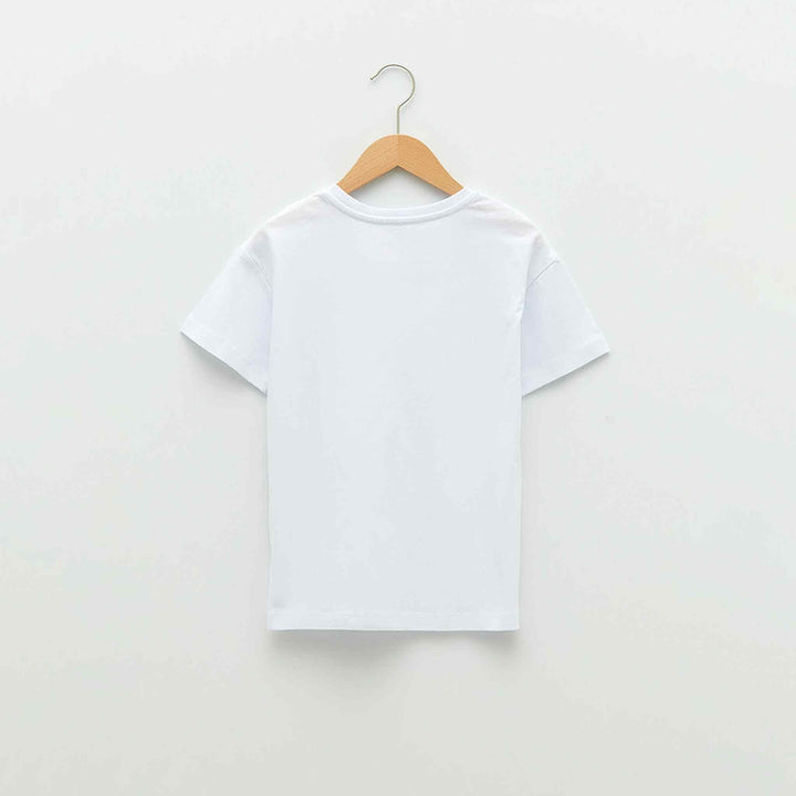 White T-Shirts for Boys with Los Angles Print - IndusRobe