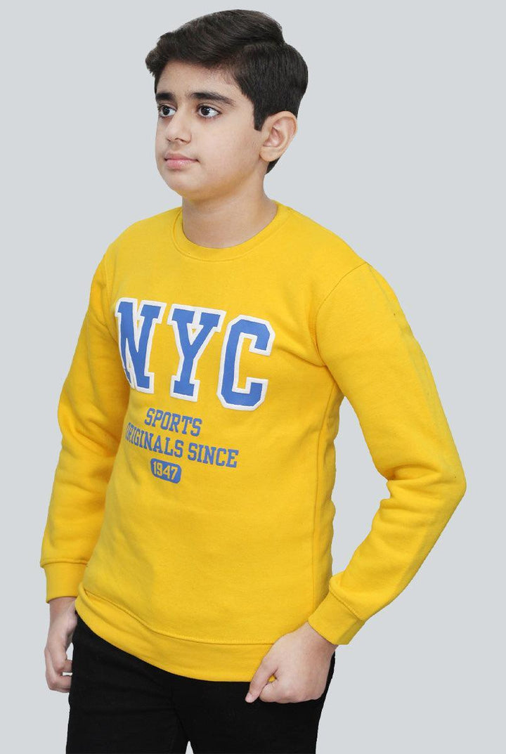 Yellow Sweatshirt for boys (Fleece)