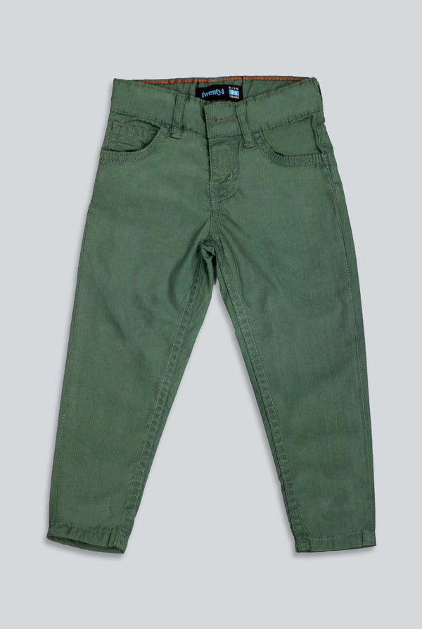 Dark Green Cotton pant for Boy