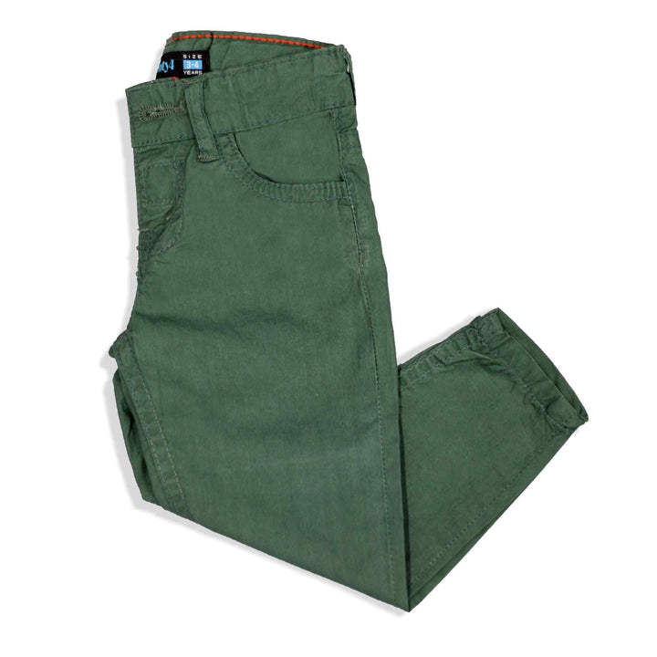 Dark Green Cotton pant for Boy - IndusRobe