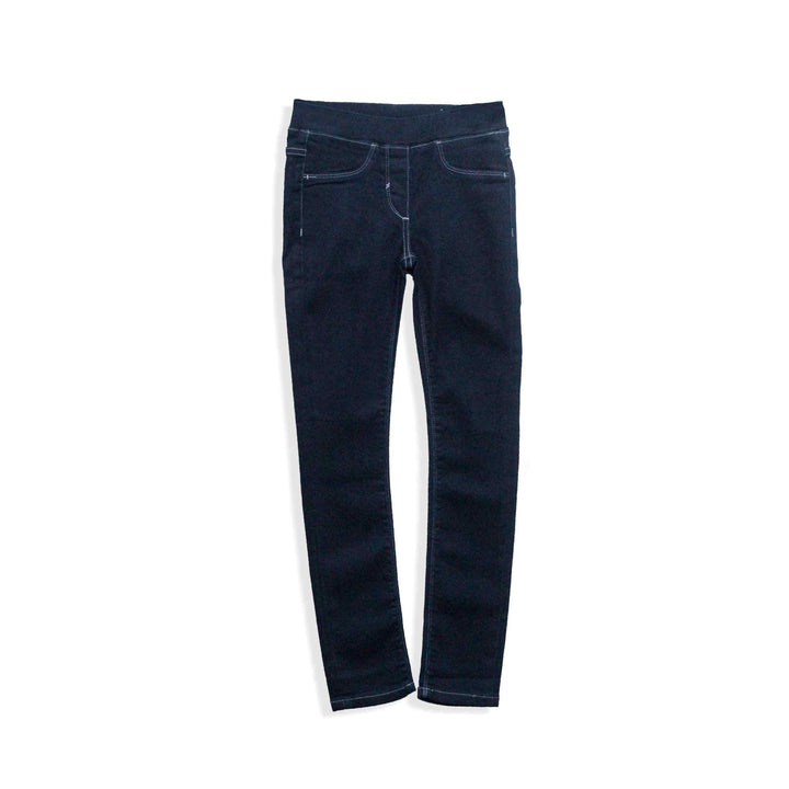Dark Blue Jeans Jegging with white stitching for Girl - IndusRobe