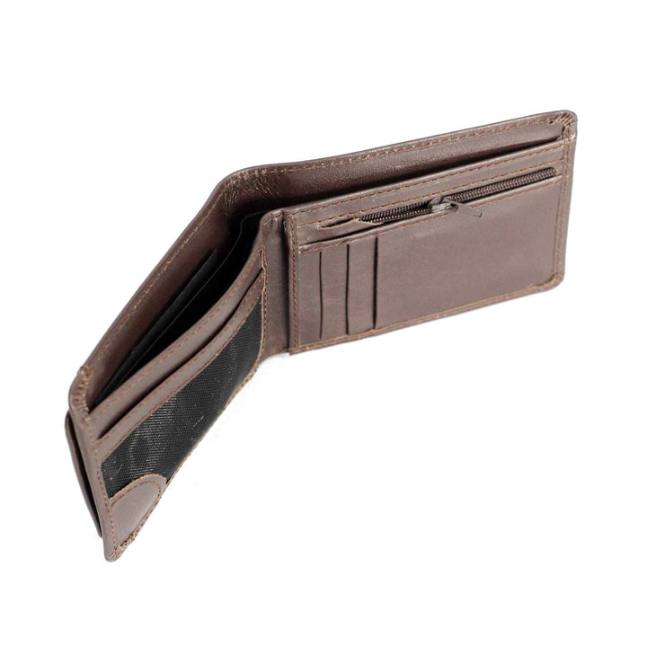 Dark Brown Leather Pocket Wallet for Men - IndusRobe