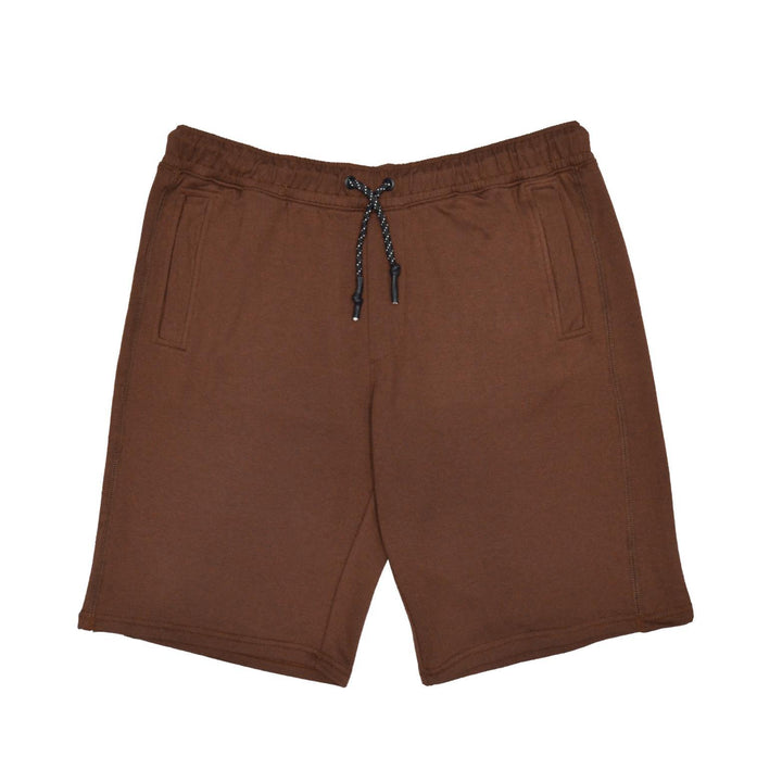 Dark Brown Paneled Short fro Men ( 2 Quarter Terry Fabric) twoside pockets and one back pockect