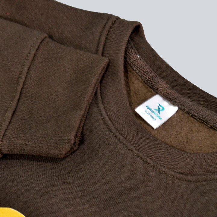 Dark Brown SweatShirt for Boys (Fleece)