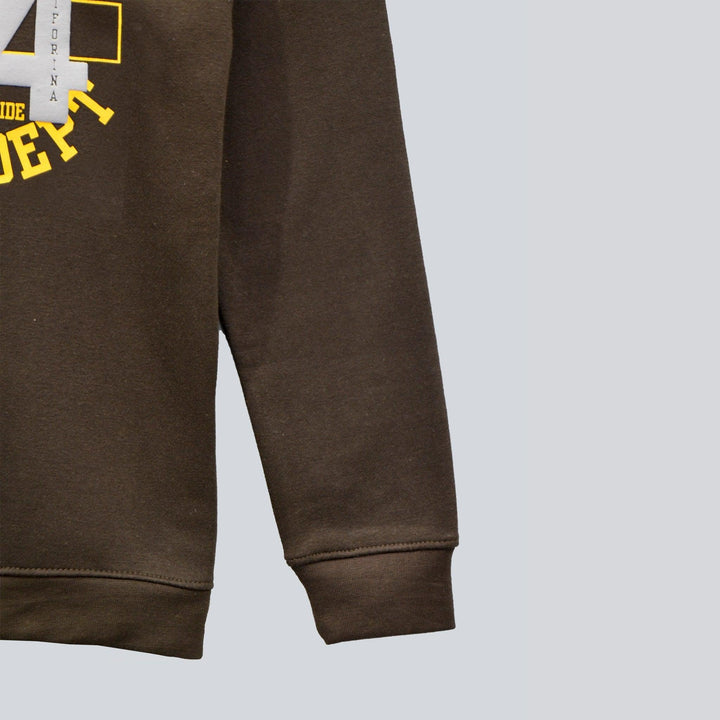 Dark Brown SweatShirt for Boys (Fleece)