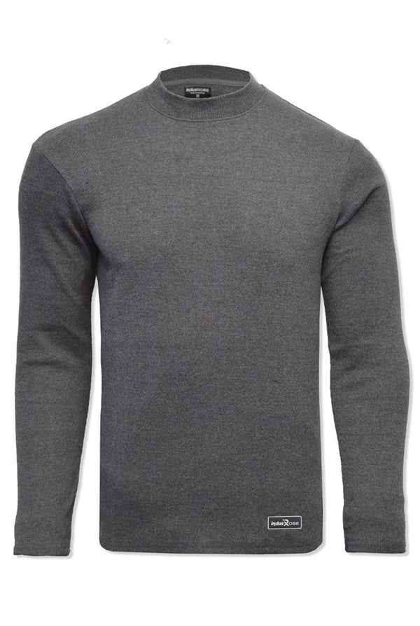 Dark Grey Mock Neck Sweatshirt for Men