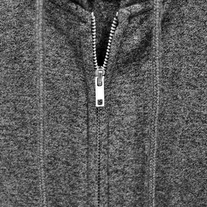 Dark Grey Zipper hoodie for Men (Fleece)