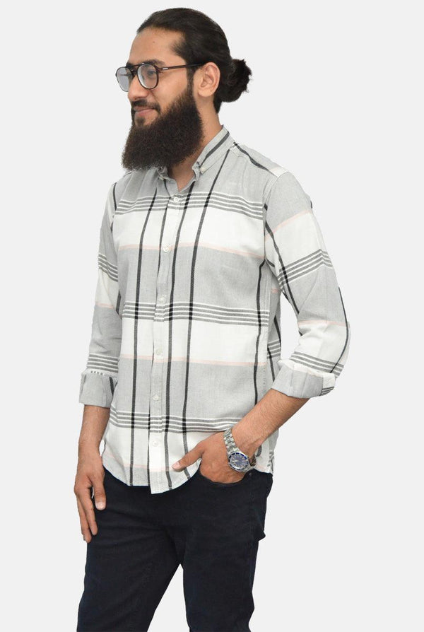 Off White Printed Casual Shirt for Men