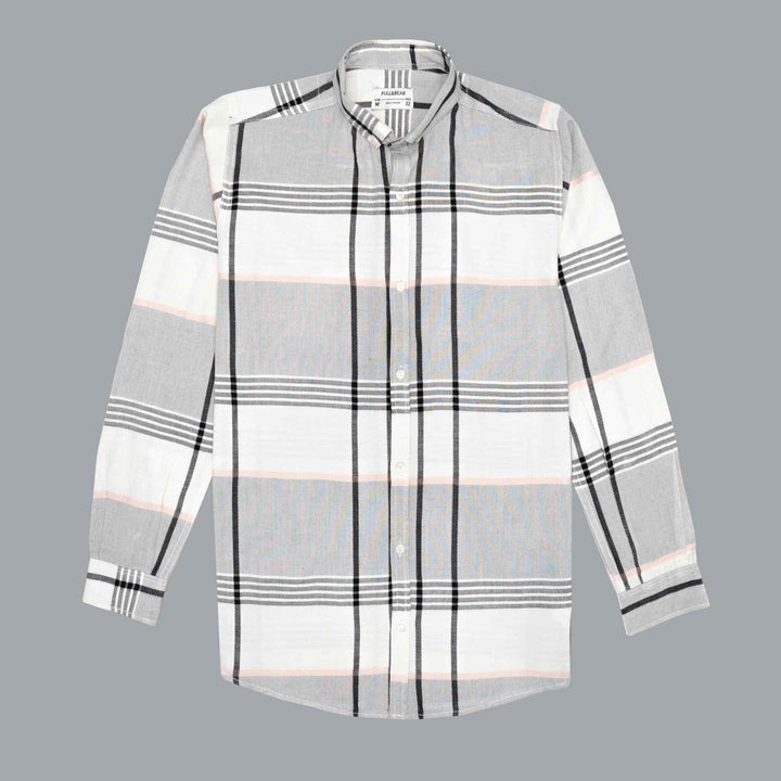 Off White Printed Casual Shirt for Men - IndusRobe