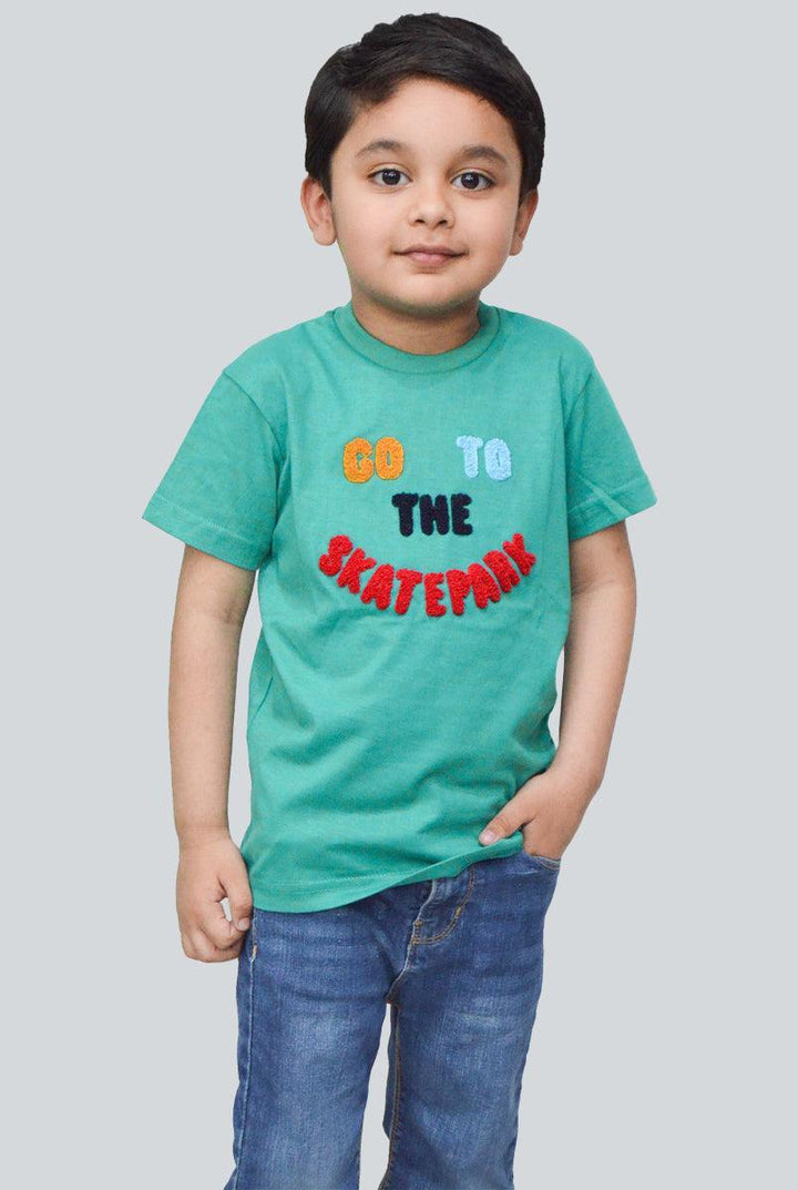 Green Printed T-Shirt for Boys