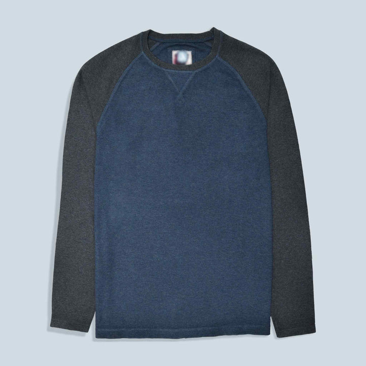 Dark Blue Full Sleeve T-Shirt for Men - IndusRobe