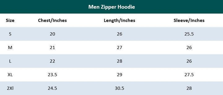 Light Grey Zipper Hoodie for Men (Terry)
