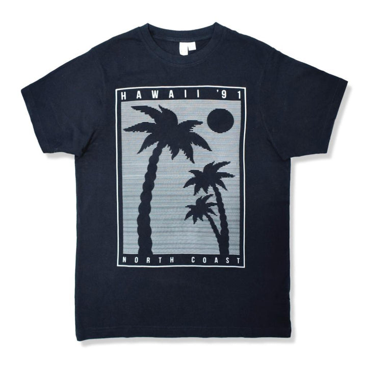Hawaii's Black style t-shirt for men (IRTSM black & white) - IndusRobe