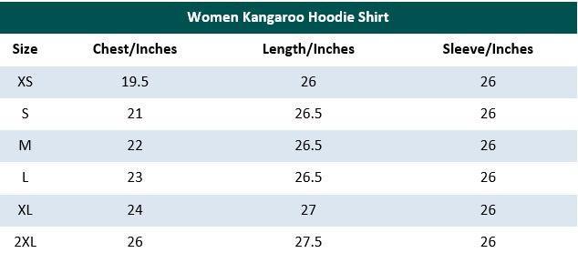 Sea Green Kangaroo Hoodie for Women (Fleece)