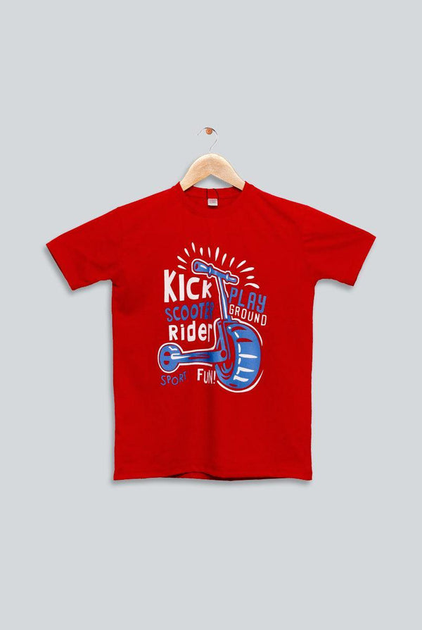 Kick Scooter Red T-shirt for Boys