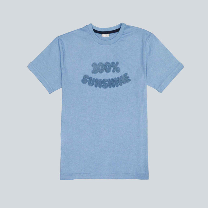Light Blue Printed T-Shirt for Boys - IndusRobe