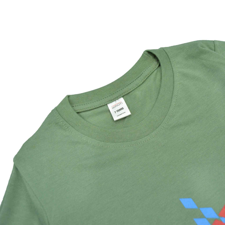 Light Green Printed T-Shirt for Boys - IndusRobe