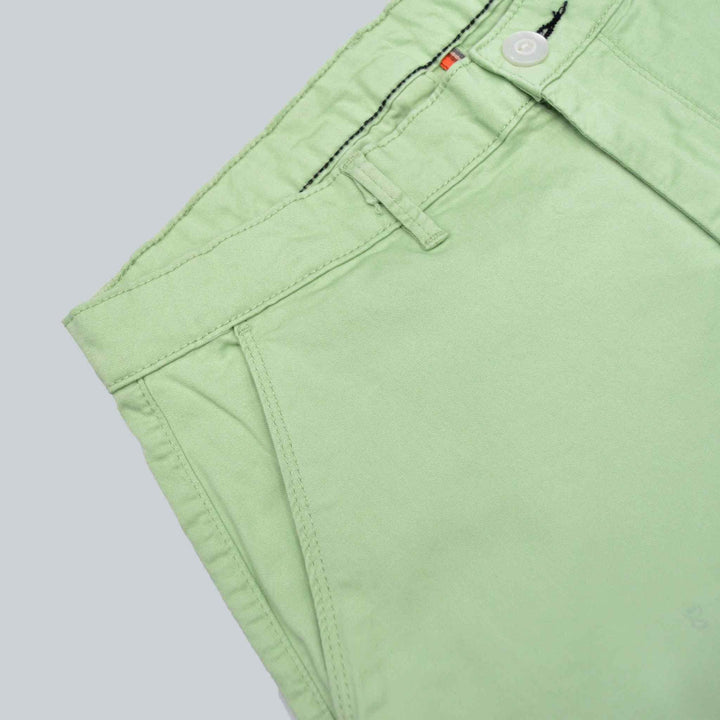 Parrot Green Cotton Short for Men (2 Quarter) - IndusRobe