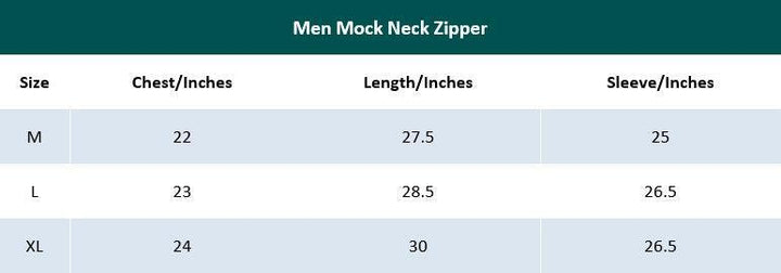 Light Grey Zipper Mock Neck for Men (Fleece)